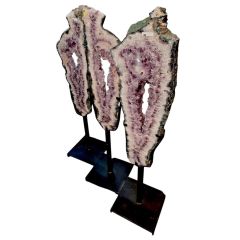 120-130 cm hoge, Langwerpige Amethistportalen met standaard - rond de 20-25 kilo
