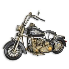 Blikken model van een motorfiets - kleur Zwart - Lengte 58,9 cm