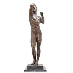 Bonzen beeld van Adam - Hoogte 91 cm