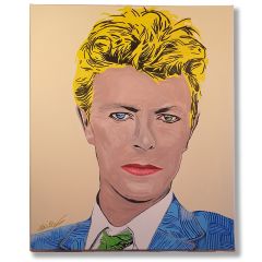 David Bowie from the 80s in Pop Art style