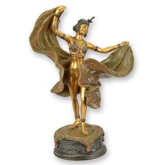 Bronzen beeld van een danseres- Hoogte 16.1 cm