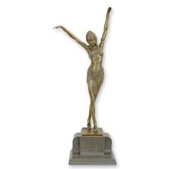 Bronzen beeld van een Egyptische Danseres - 55 cm hoog