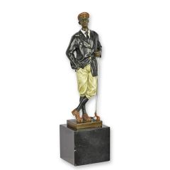 Bronzen beeld van een Klassieke Golfer - Hoogte 32 cm