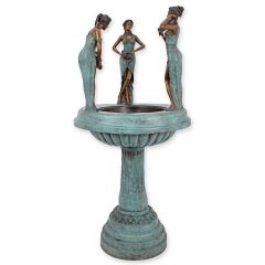Bronzen Fontein met 3 Vrouwen