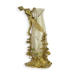 Bronzen Porseleinen Libelle Vaas