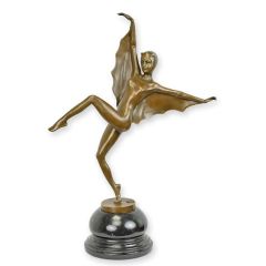Bronzen sculptuur genaamd "The Bat Girl" - 43.8 cm hoog