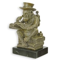 Bronzen Steampunk Sculptuur van de Philosophy Darwin Monkey
