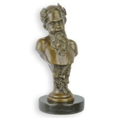 Bronzen borstbeeld van Bacchus