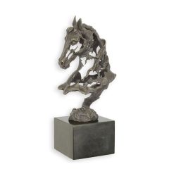 Bronzen sculptuur van een paardenhoofd