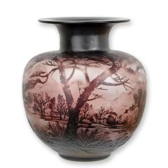 Cameo Glazen Vaas 'Herfstlandschap'