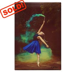 Dancer with smoke flare