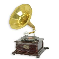 Decoratieve Grammofoon Vintage - Vierkant model - 65 cm hoog