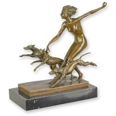 Een bronzen beeld met de titel “Spring Frolic”