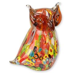 Glasbeeldje van een Uil - Hoogte 28,4 cm