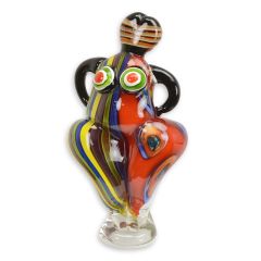 Glazen beeldje van een danseres - Hoogte 32,7 cm