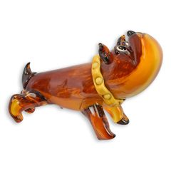 Glazen Beeldje van een Engelse Bulldog in Murano-stijl