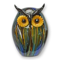 Glazen beeldje van een uil - Hoogte 17.2 cm