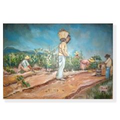 "Grape pickers in plantations"  - Marija Jevtić Dajić