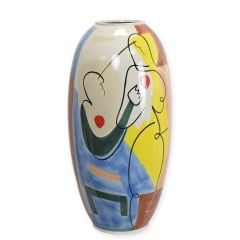Handgeschilderde Porseleinen Vaas - 63,8 cm hoog