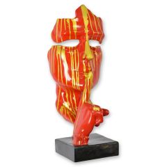 Harsmasker "speak no evil" - Drip Oranje met Goudkleur