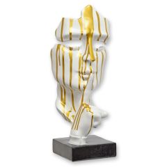 Harsmasker "speak no evil" - Drip Wit met Goudkleur