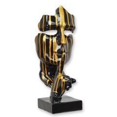 Harsmasker "speak no evil" - Drip zwart met goudkleur