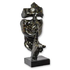 Harsmasker "speak no evil" - Drip Zwart met Gouden spatten
