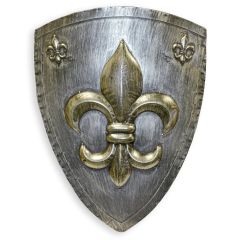 IJzeren schild voor Wandbevestiging met Fleur-de-Lis - Silve (rx-467)