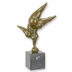 Modernistisch bronzen beeld - Balancerende Vrouw