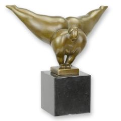 Modernistisch Bronzen beeld van een Vrouwelijk Naakt - Hoogte 22,5 cm