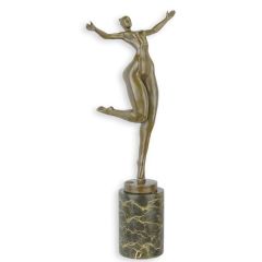Modernistisch Bronzen beeld van een Vrouwelijk Naakt - Hoogte 45.9 cm