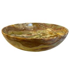 Pakistaanse Onyx handgeslepen schaal van 300mm uit Pakistan 