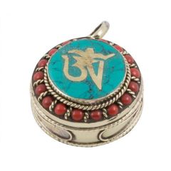 Rituele hanger uit Tibet (27 mm en 13 mm dik)