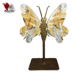 Kleine Vlinder (10 centimeter) van Bumblebee-agaat/Japsis op standaard