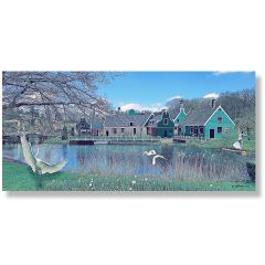 Zaanstad Netherlands with egret in the same pose as the ballerina
