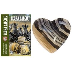 Zebra Calciet Schaal in hartvorm groot model in geweldige kleuren uit Nuevo Leon in Mexico