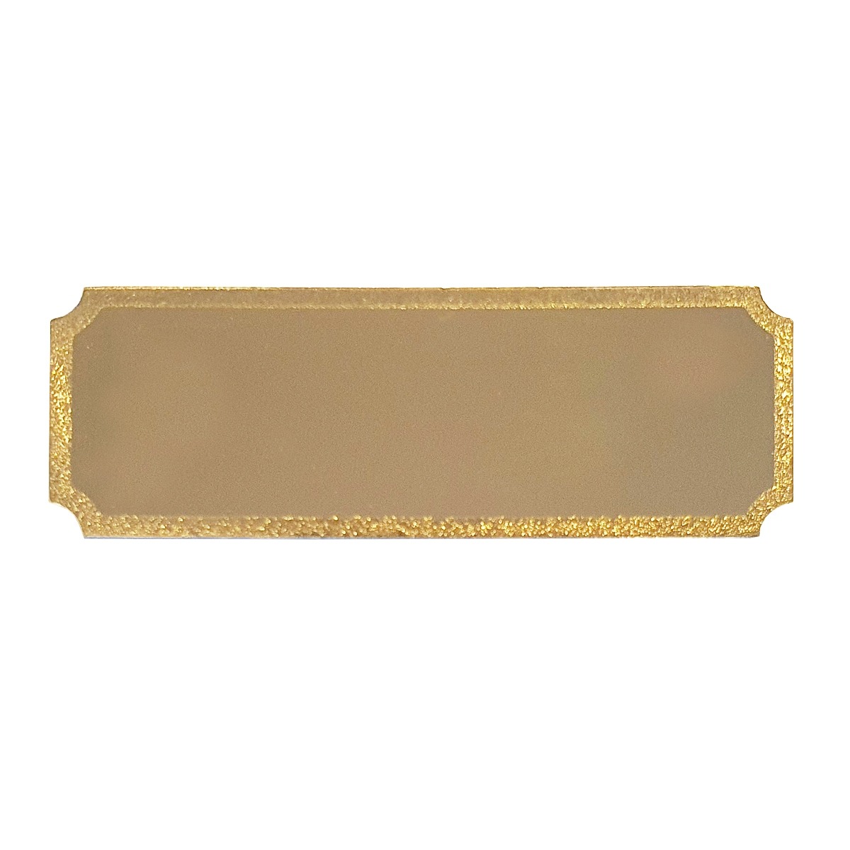 Goudkleurig graveerplaatje voor bronzen beeld